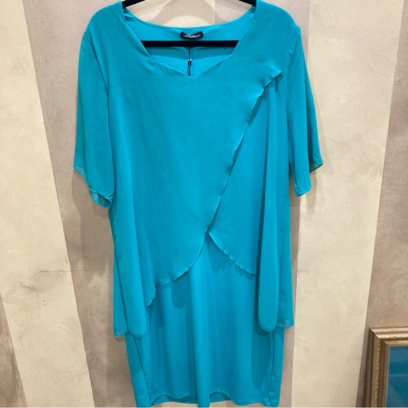 Just Fashion Now Dresses & Skirts - Elegant Green  Layered Dress-XL-NWT